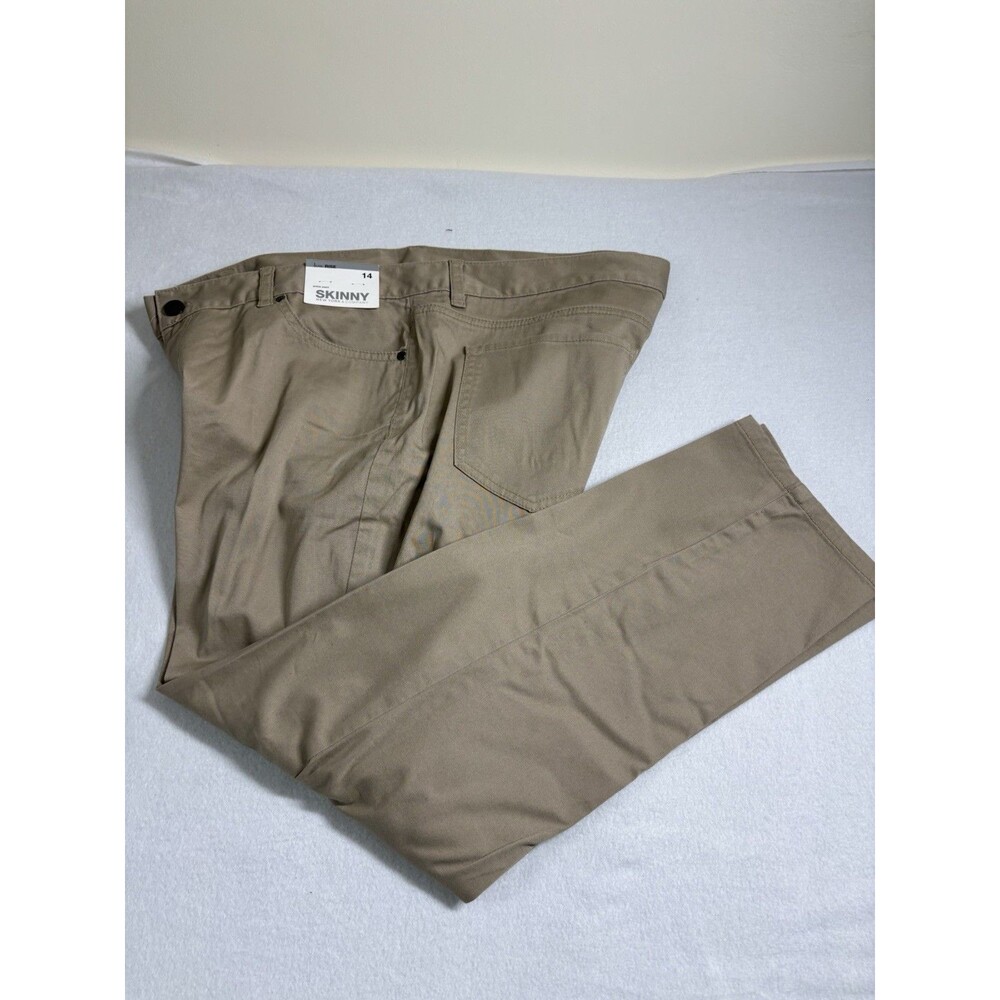 New York & Co. Women's Casual Pants Size 14 Beige Skinny Stretch NEW 343
